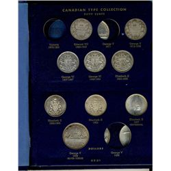 Canadian Type Set Collection Large Coins (Whitman holders);  Two incomplete sets, including 14 commo