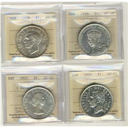 1935 $1, 1938, 1950 SWL & 1957 1 WL all ICCS AU55.