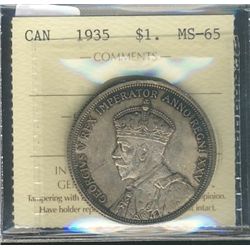 1935 $1 ICCS MS65.  Nicely toned.
