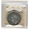Image 1 : 1947 $1 Ptd Dot ICCS AU50.