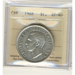 1948 $1 ICCS EF40.  Popular date in a popular grade.