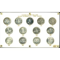 1949 $1 to 1965.  Lot of two sets, includes complete 1953 to 1964 set housed in large plastic Capita