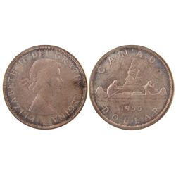 1955 $1 PCGS/ICCS MS65. Creamy pink eye appeal with strong underlyning lustre.  PQ eye appeal.