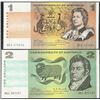 Image 1 : World Banknote Lot;  Australia 1972 $1 P#37 & $2 P#38 AU to UNC.  Lot of 2 notes