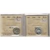 Image 1 : 1944 10¢ MS63 & 1947 MS60.  Lot of 2 ICCS coins.