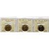 Image 1 : 1995 $1 Remembrance ICCS MS65.  Lot of 3 coins.