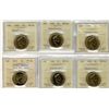 Image 1 : 1995 $1 Remembrance(5) & 2010 Navy 100 yrs ICCS MS64.  Lot of 6 coins.
