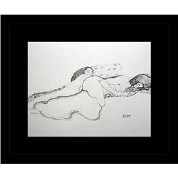 Gustav Klimt Erotic Sketch Lithograph