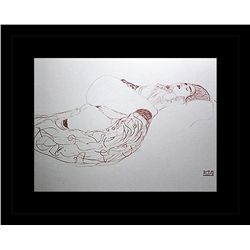 Gustav Klimt Erotic Sketch Lithograph