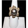 Image 5 : 14K GOLD DIAMOND AND TAHITIAN PEARL RING
