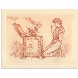 Frederick Stuart Church Original Etching "Pandora"