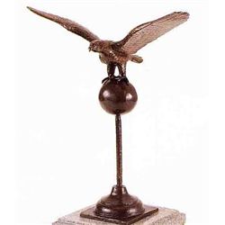 "EAGLE ON BALL" BRONZE SCULPTURE - MOIGNIEZ