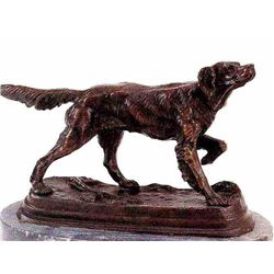 "LONG HAIR SETTER" BRONZE SCULPTURE - MOIGNIEZ