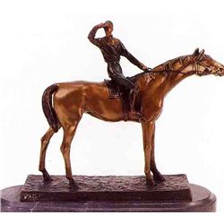 "JOCKEY" BRONZE SCULPTURE - MOIGNIEZ