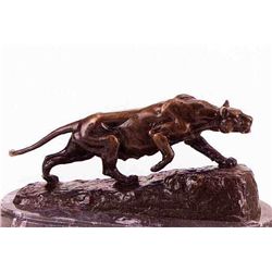 "LIONESS" BRONZE SCULPTURE - BONHEUR