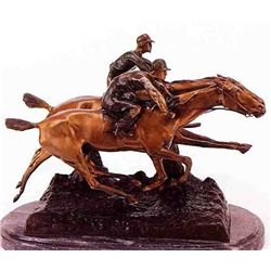 "PHOTO FINISH" BRONZE SCULPTURE - BARYE