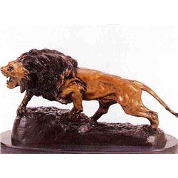 "LION" BRONZE SCULPTURE - CARTER