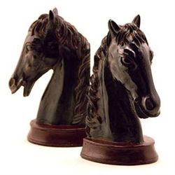 HORSE HEAD BOOKENDS
