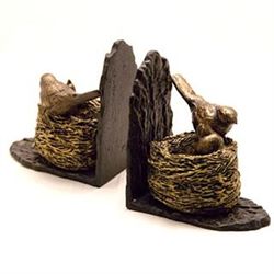 BIRD IN NEST BOOKENDS