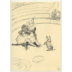 Toulouse-Lautrec lithograph | Circus "Clownesse et cochon"
