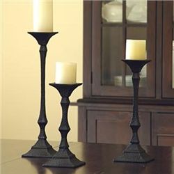 SET OF 3 RICHMOND PILLAR CANDLE STICKS