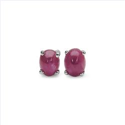 Ruby & Sterling Silver Earrings.