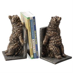 LEANING BEAR BOOKENDS