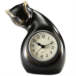 CAT TABLE CLOCK