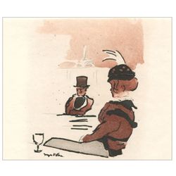Jacques Villon original etching and aquatint "Sur la plage"