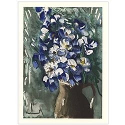 Maurice de Vlaminck lithograph "China Asters"