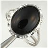 Image 1 : Genuine Onyx Ring in 10K White Gold