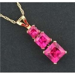 CREATED RUBY JOURNEY PENDANT 10KY