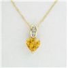 Image 1 : GENUINE CITRINE HEART PENDANT 10KY