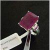 Image 1 : Large 9.5 ct. Genuine Ruby and Diamond Ring in Sterling Silver