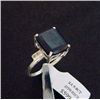 Image 1 : Large 6.5 ct. Genuine Sapphire and Diamond Ring in Sterling Silver