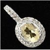 Image 1 : 3 CTW CITRINE & DIAMOND PENDANT 10KW
