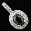 Image 1 : 3 CTW GARNET & DIAMOND PENDANT 10KW