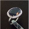 Image 1 : 5.6 ctw. Genuine Sapphire and Diamond Ring in Sterling Silver