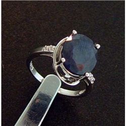 5.7 ctw. Genuine Sapphire Sterling Silver Ring