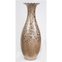 "GOLDEN SCROLL 42" CARVED VASE"