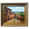 Image 1 : "ROAD IN TUSCANY" - ORIGINAL OIL ON CANVAS