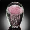 Image 1 : ART GLASS PINK JELLYFISH GLOW IN THE DARK
