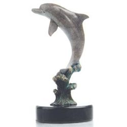 LEAPING DOLPHIN BRONZE SCULPTURE