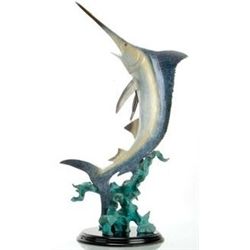 BLUE MARLIN BRONZE SCULPTURE
