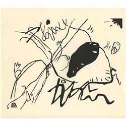 KANDINSKY "SCHWARTZER FLECK" ORIGINAL WOODCUT