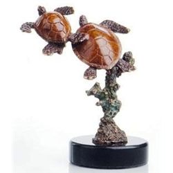 SEA TURTLES BRONZE SCULPTURE