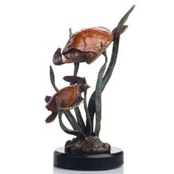 SEA TURTLES BRONZE SCULPTURE