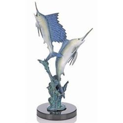 MARLIN & SAILFISH  BRONZE SCULPTURE