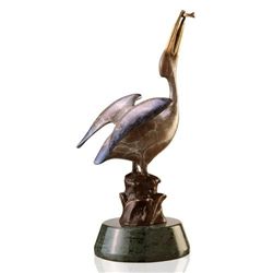 BRONZE PELICAN SCULPTURE