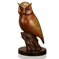 BRONZE OWL SCULPTURE
